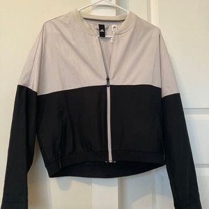 Adidas black and white “bomber” style jacket